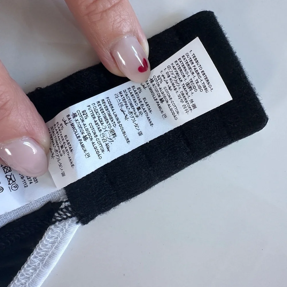 NWT VERSACE Black and White Triangle Bralette Bra Size XL Triangle Bra Cotton - Picture 11 of 12